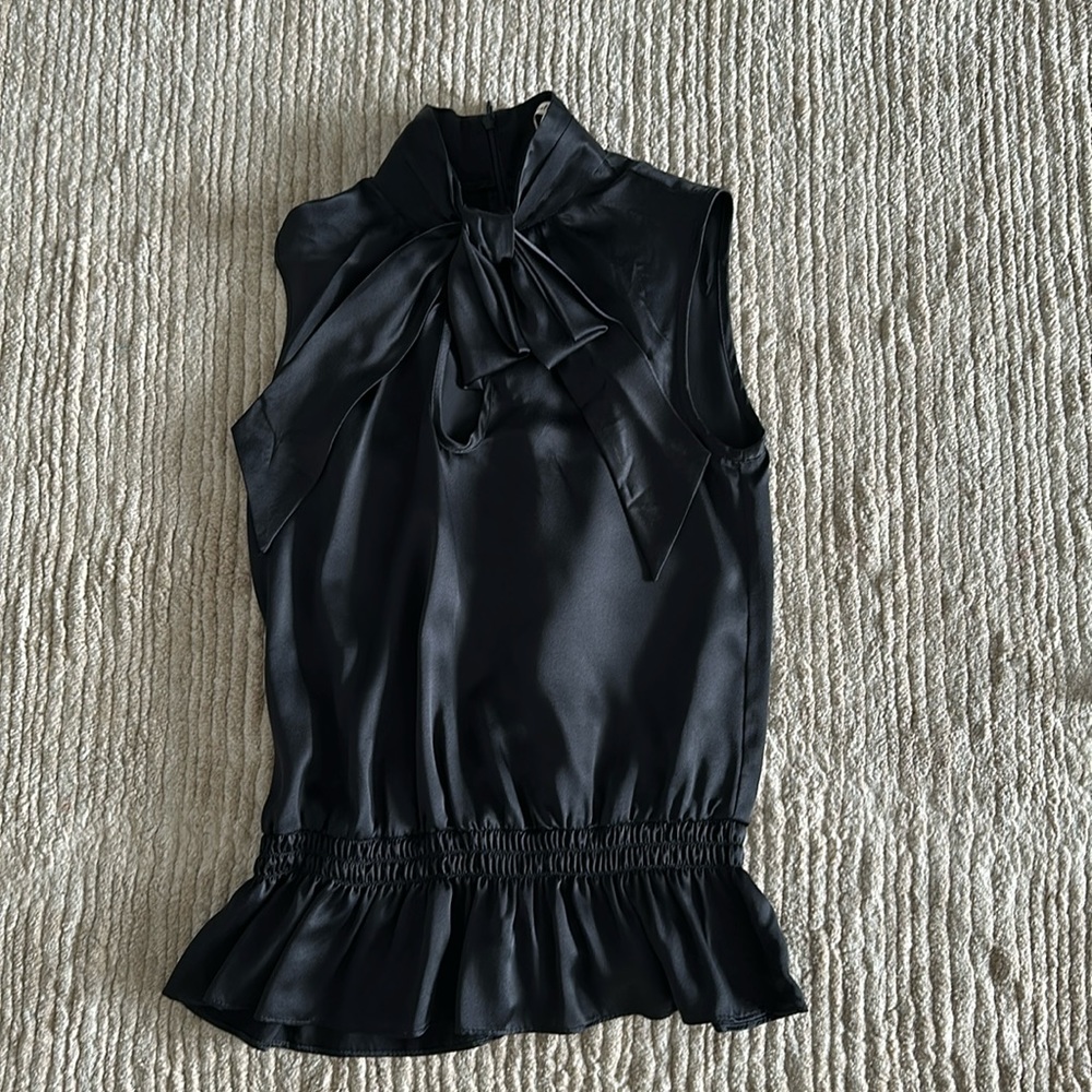 nanette lepore sleeveless silk shirt